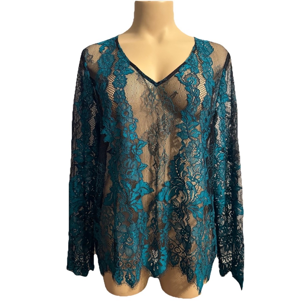 The Limited Lace Overlay Top Dark Feminine Whimsigoth Eyelash Women's‎ Medium